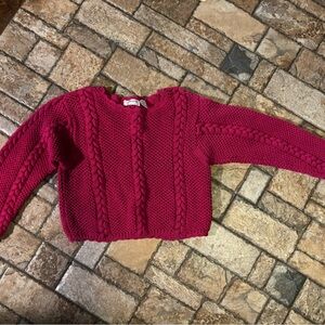 Liz Claiborne Fuchsia Cable Knit Sweater